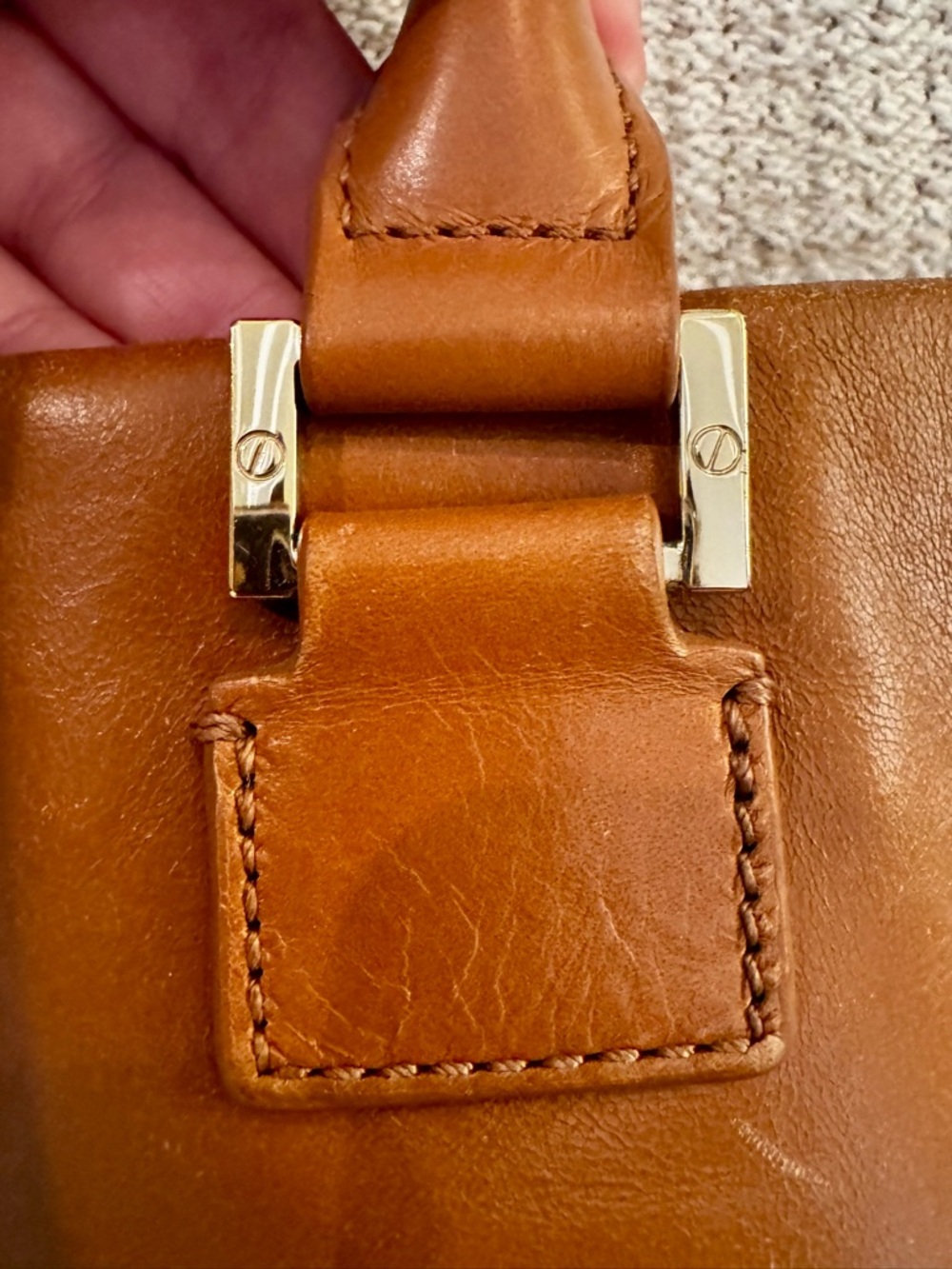 Tory Burch Tan Leather Shoulder & Crossbody Tote - Picture 3 of 8
